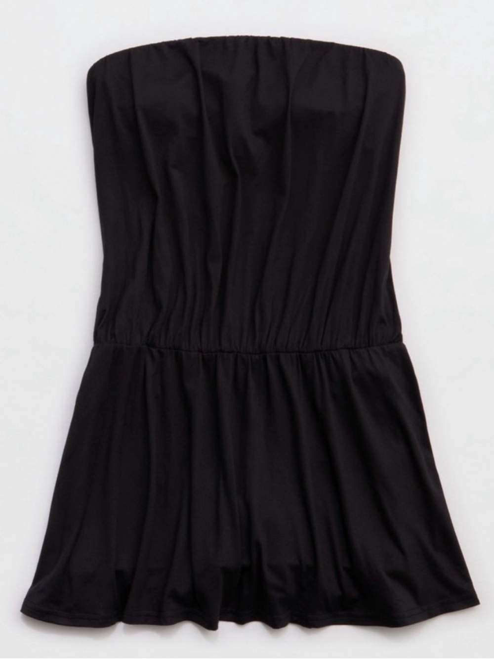 AERIE Black Strapless Mini Dress with Shorts